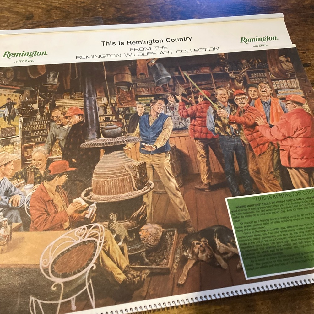 Vintage 1986 Remington Arms calendar